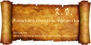 Konstantinovics Veronika névjegykártya
